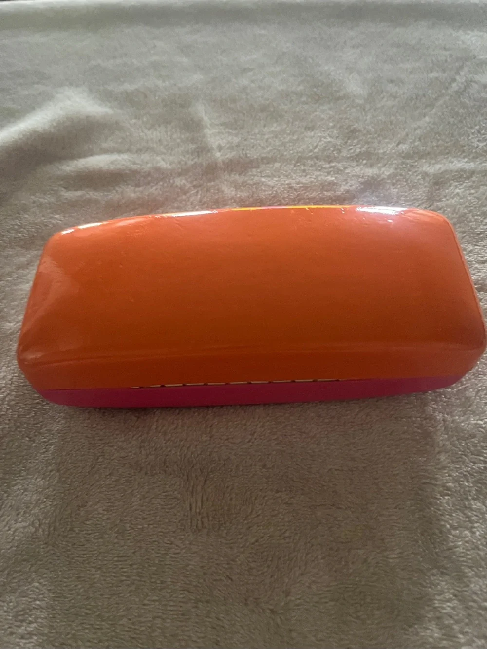Kate Spade Orange and Pink Hard Shell Eyeglass Case